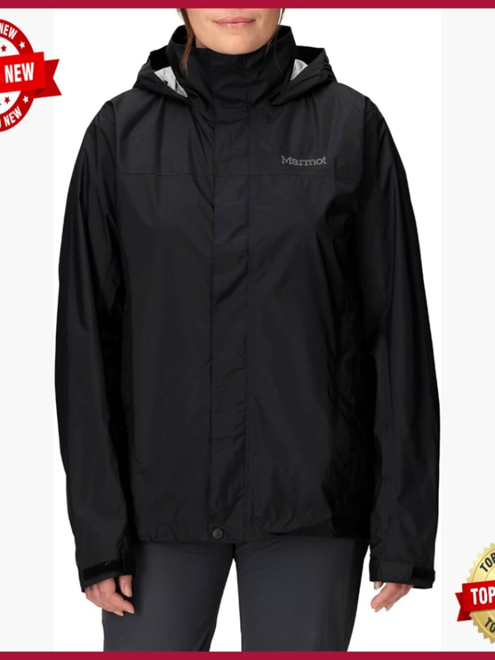 Lightweight Waterproof Rain Jacket With Pit Zips And Adjustable Cuffs